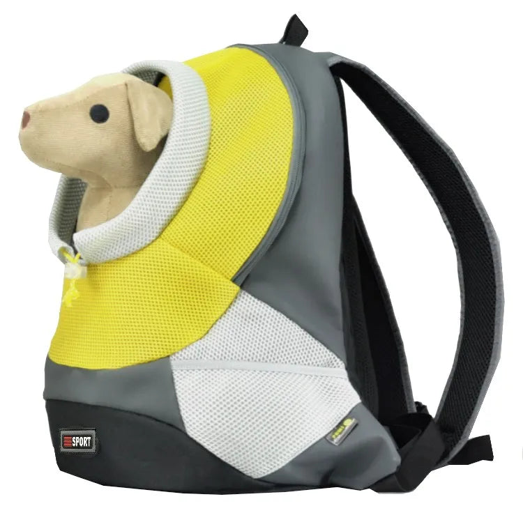 Pet Dog Carrier Pet Backpack Bag Portable Travel Bag Pet Dog Front Bag Mesh Outdoor Hiking Head Out Double Shoulder Sports DB