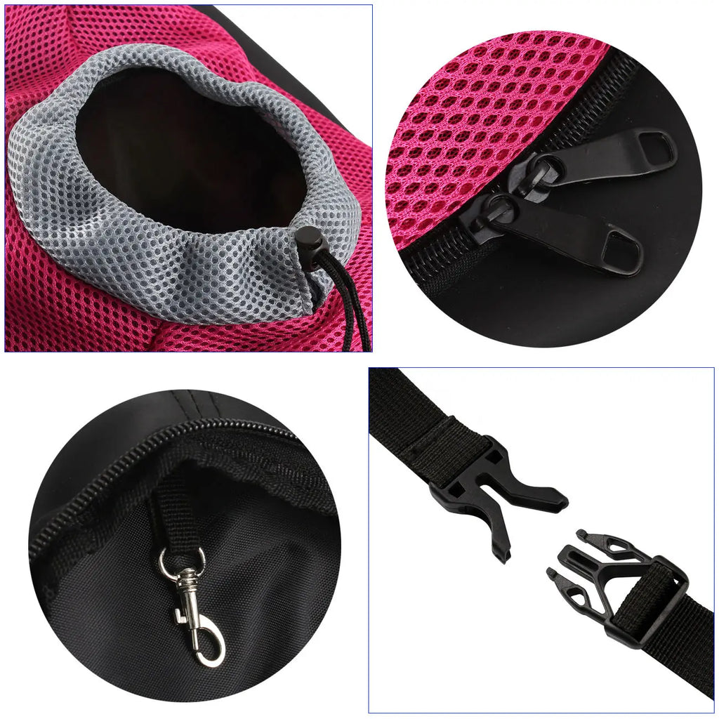 Pet Dog Carrier Pet Backpack Bag Portable Travel Bag Pet Dog Front Bag Mesh Outdoor Hiking Head Out Double Shoulder Sports DB