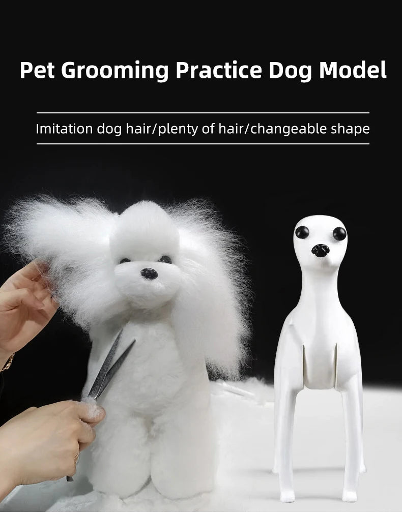 Pet simulation hair  beauty fake beautician practicing dog standard poodle full body  skeleton model dog for pet grooming