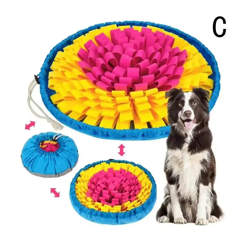 Entertaining Pet Snuffle Mat, Encourages Mental Stimulation in Cats Dogs, Perfect for Travel, Encourages Foraging