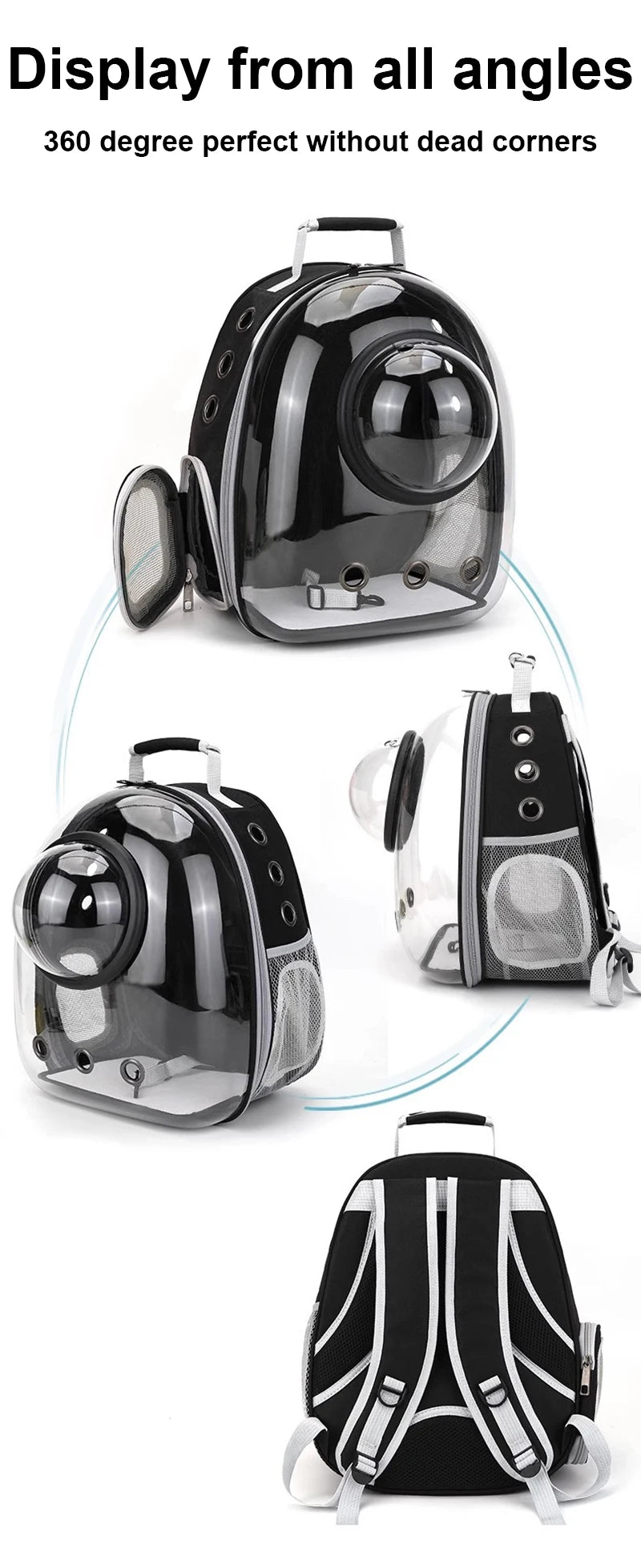 Pet Cat Carrying Bag Pet Backpacks Breathable Portable Transparent Backpack Puppy Dog cat Transport Carrier Space Capsule Bags