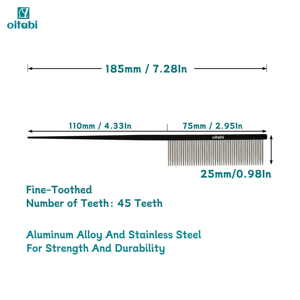 Oitabi Deluxe Pet Detangling Comb for Matted Hair, Long and Short Haired Dogs and Cats, Dense Needle for Easy Hair Removal