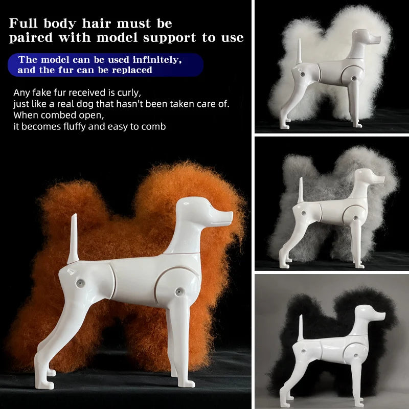 Pet simulation hair  beauty fake beautician practicing dog standard poodle full body  skeleton model dog for pet grooming