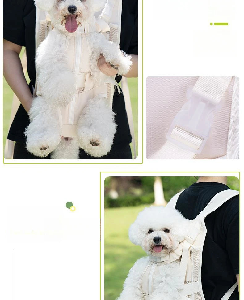 Pet Backpack Loop Shoulder Bag Fashionable Comfortable Breathable Convenient Chest Dog Bag Suitable for Outdoor Traveling