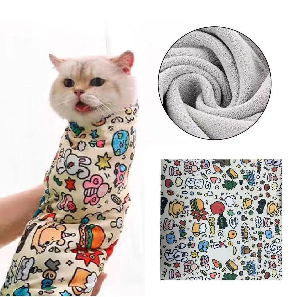 New Magic Cloth Pet Parcel Cloth Feeding Medicine Wrapping Cat Anti-scratch And Anti-escape Camera Self-adhesive Cloth Bag