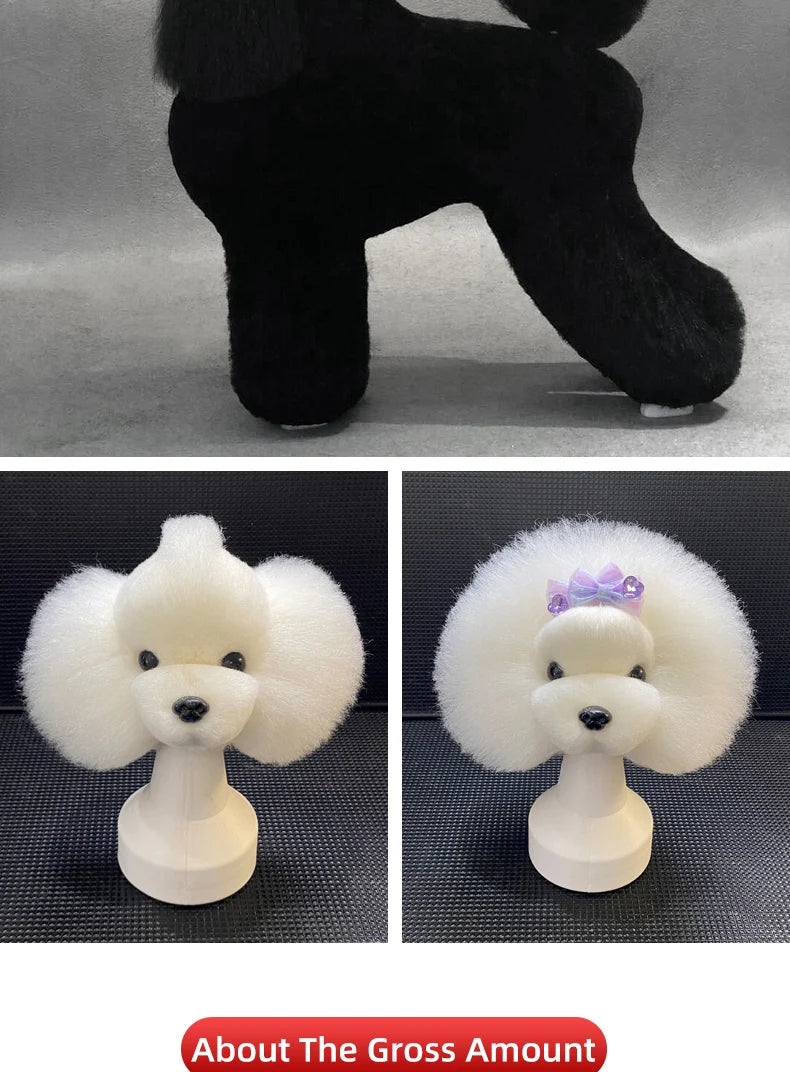 Pet simulation hair  beauty fake beautician practicing dog standard poodle full body  skeleton model dog for pet grooming