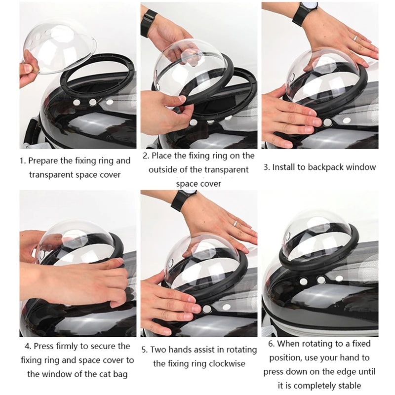 Pet Cat Carrying Bag Pet Backpacks Breathable Portable Transparent Backpack Puppy Dog cat Transport Carrier Space Capsule Bags