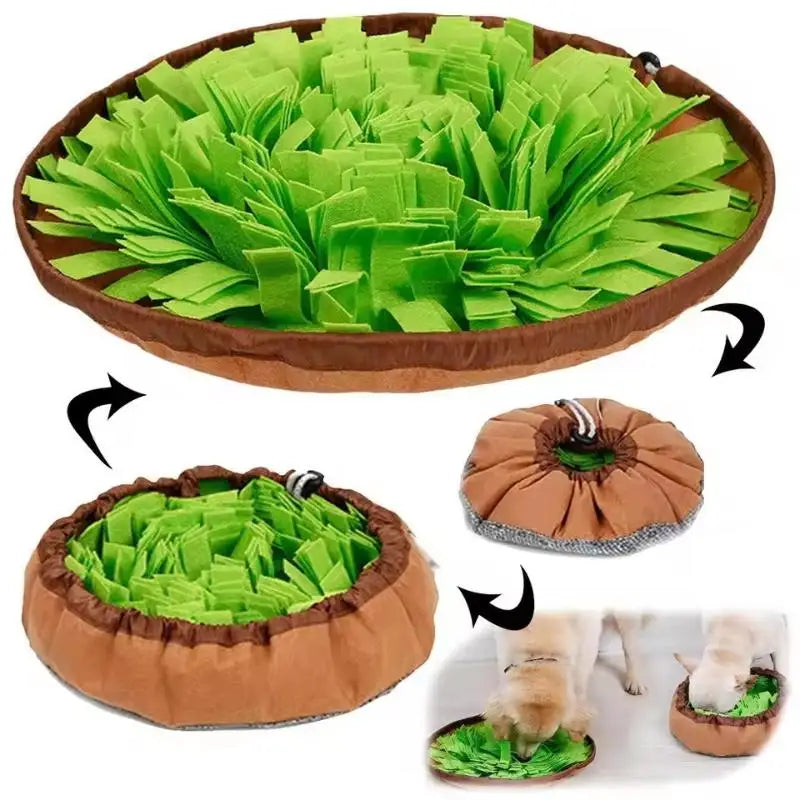 Entertaining Pet Snuffle Mat, Encourages Mental Stimulation in Cats Dogs, Perfect for Travel, Encourages Foraging