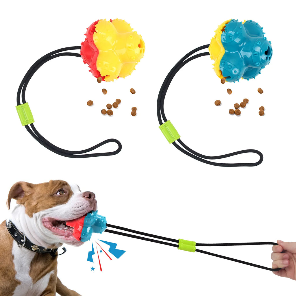 Pet Dogs Make Sounds, Play with Toy Balls, Leak Food Grind Teeth, Clean Teeth, Be Chewy and Have Fun Outdoors To Relieve Boredom