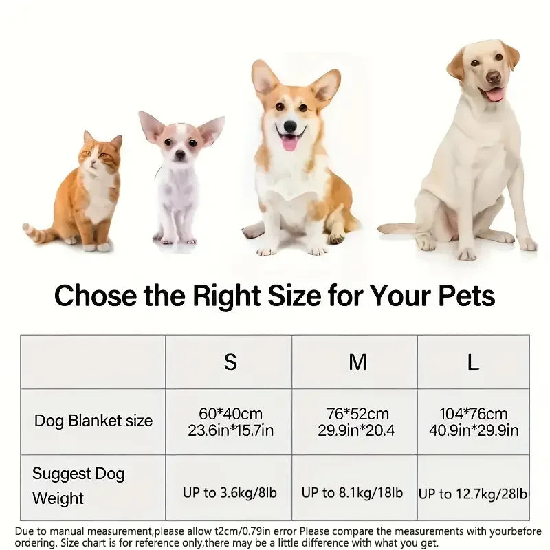 Pet Blanket Flannel Material Grey Footprint Pattern Essentials Dog Cat Cushion High Quality Soft Warm Pet Blanket Pet Supplies
