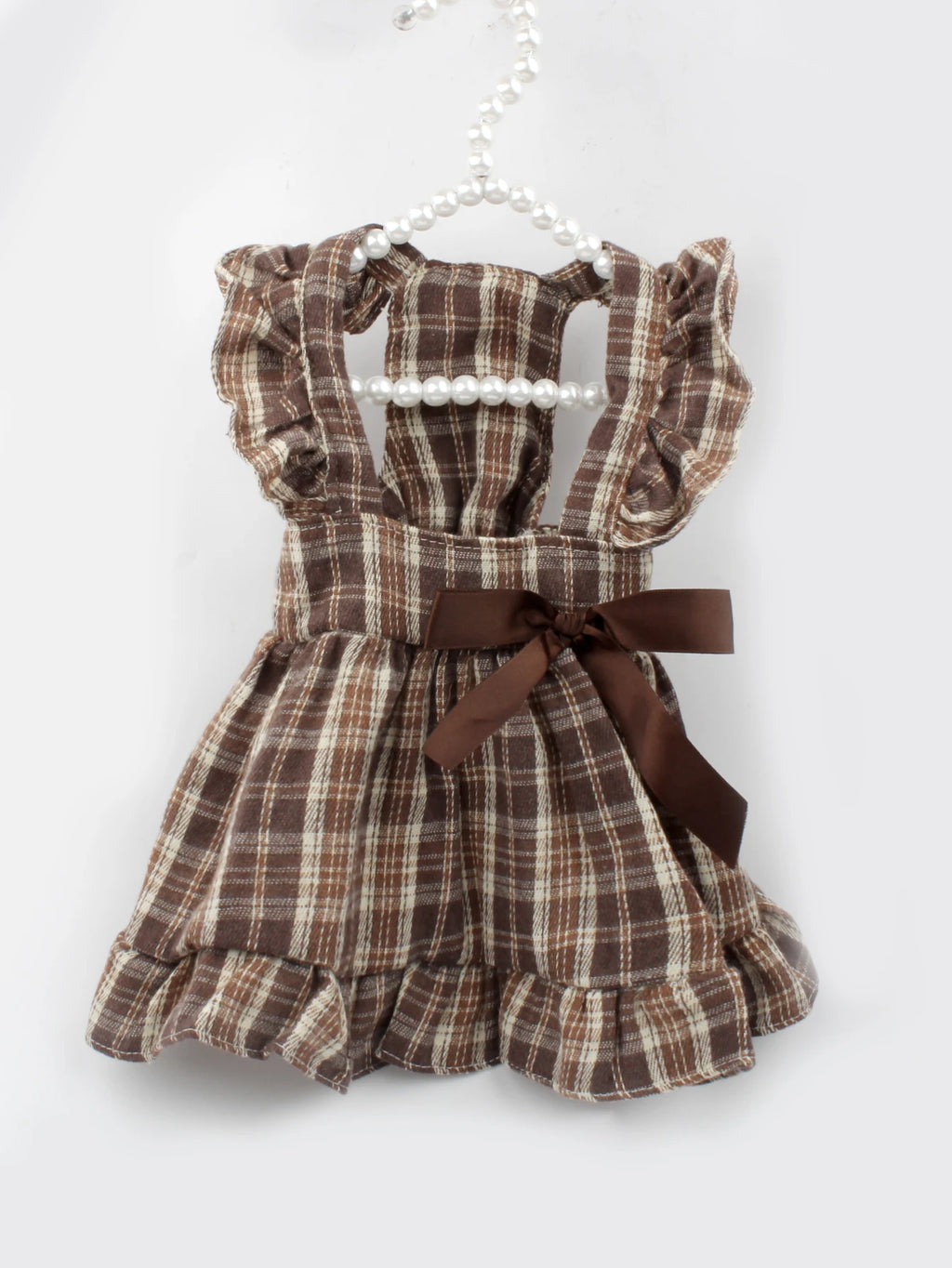 Pet Clothes Dog Dresses Princess Retro Plaid Bow Skirt Teddy Bichon Small Medium Dog Clothes Fashion Trend Decorative Clothing