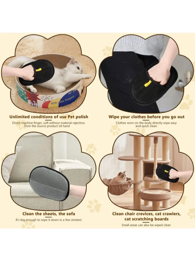 Pet Hair Cleaning And Collection Gloves Pet Double-sided Multi-functional Beauty Glove Tool Reduce The Pressure Of Pet Ownership