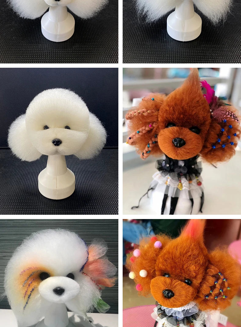 Pet simulation hair  beauty fake beautician practicing dog standard poodle full body  skeleton model dog for pet grooming