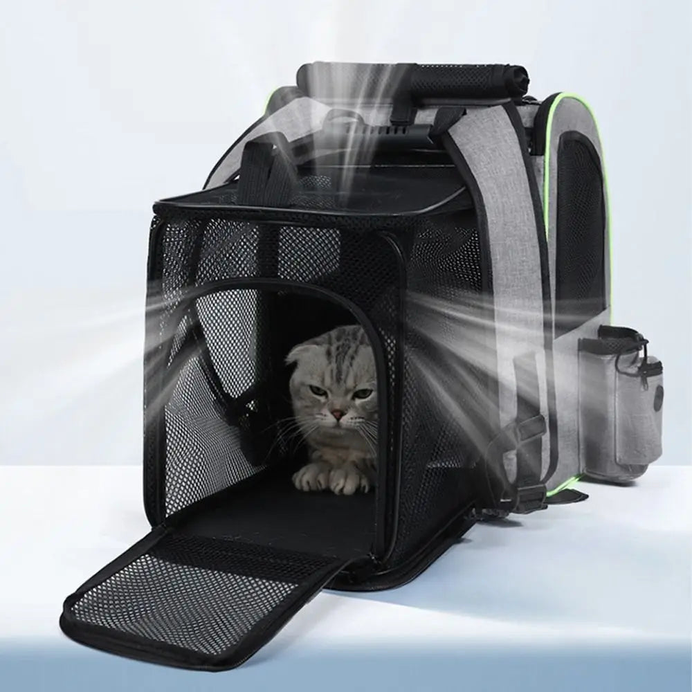 Large Capacity Pet Carrier Backpack Foldable Breathable Portable Puppy Backpack Adjustable Pet Travel Bag Hiking Adventure
