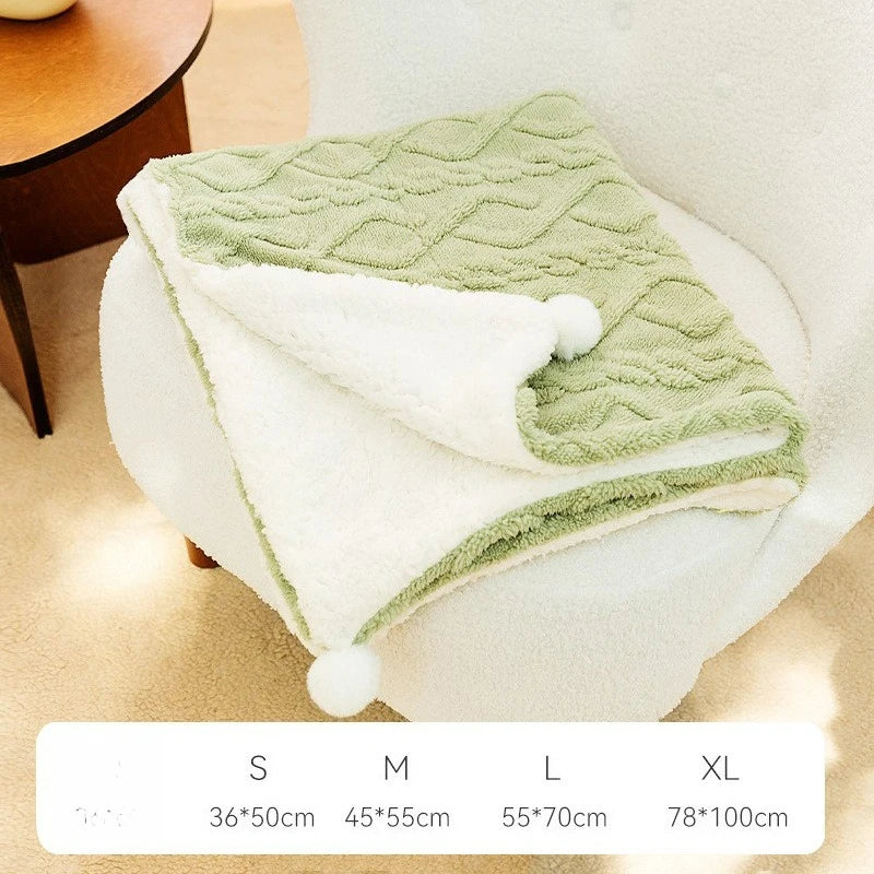 Thickened Pet Blanket Ultra-soft Pet Blanket Plush Pet Blanket for Dogs Cats Warm Soft Sleeping Mat Comfortable for Winter