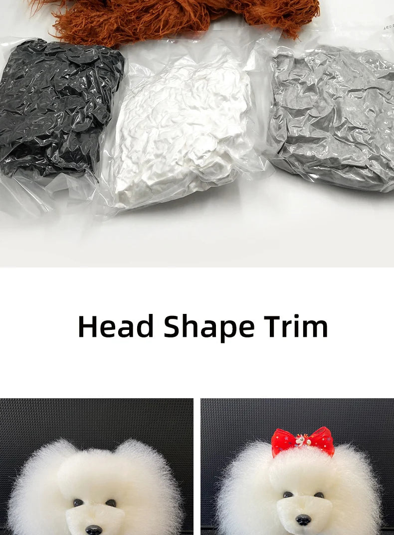 Pet simulation hair  beauty fake beautician practicing dog standard poodle full body  skeleton model dog for pet grooming