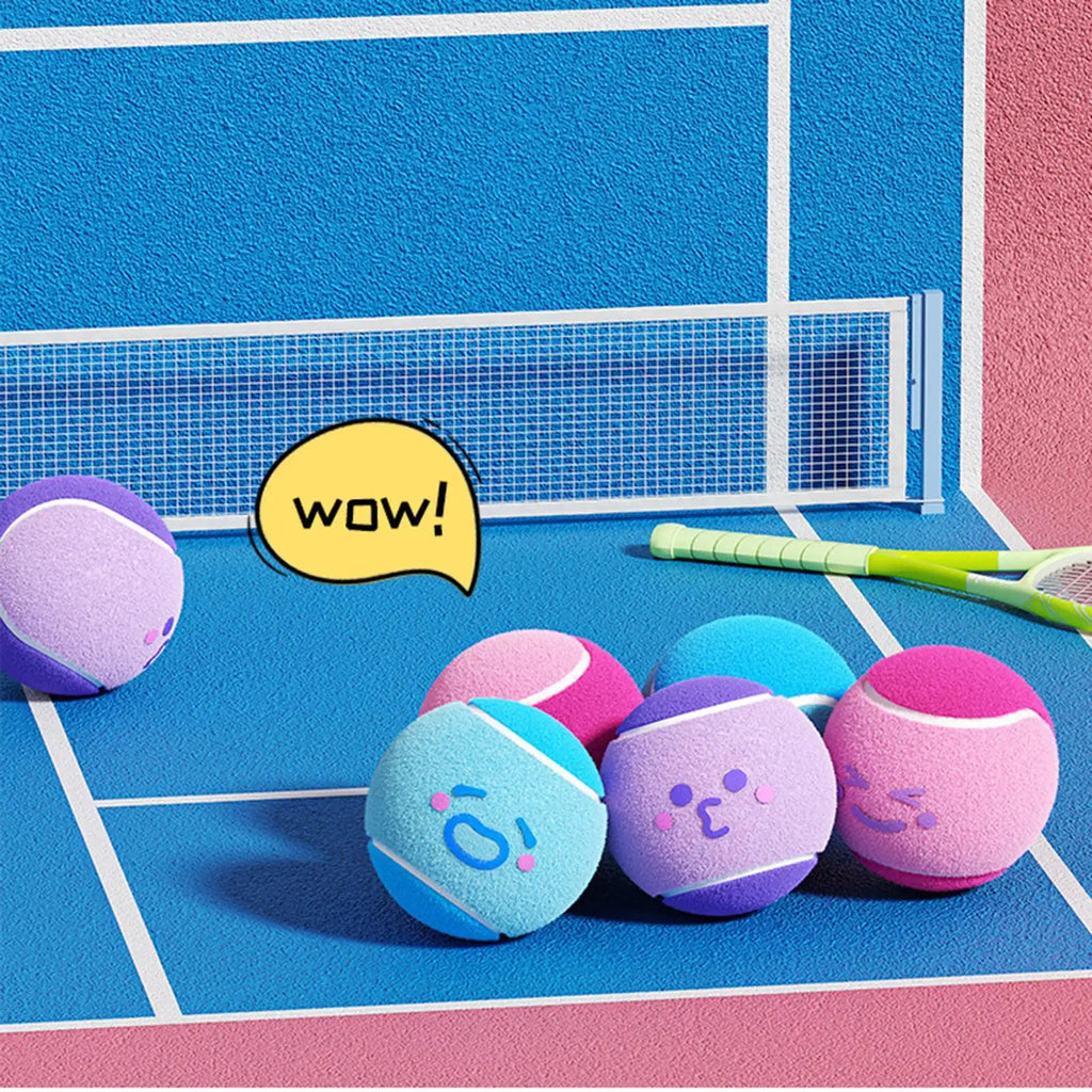 6pcs Pet Dog Tennis Balls, Interactive Toys For Dogs, Chew-resistant Durable Rubber Tennis Balls, Puppy Indoor Outdoor play Toys