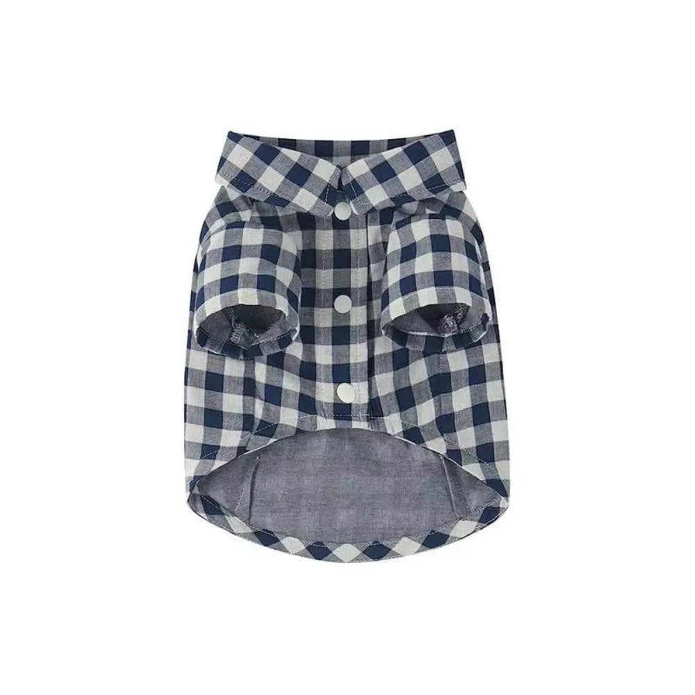 Pet Decoration Comfortable Ins Plaid Shirts Pet Clothing Elegant Fashion Dogs Pajamas Costume Cute Cat Dog Clothes Proposal
