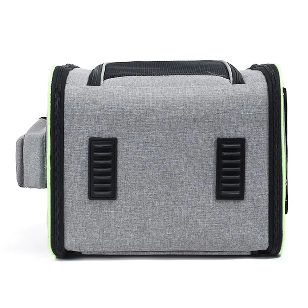 Large Capacity Pet Carrier Backpack Foldable Breathable Portable Puppy Backpack Adjustable Pet Travel Bag Hiking Adventure