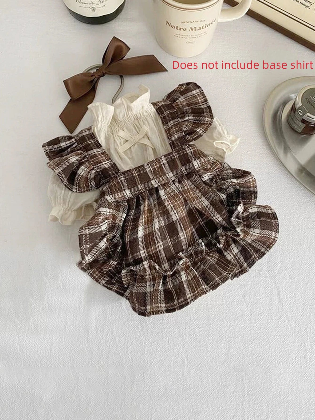 Pet Clothes Dog Dresses Princess Retro Plaid Bow Skirt Teddy Bichon Small Medium Dog Clothes Fashion Trend Decorative Clothing