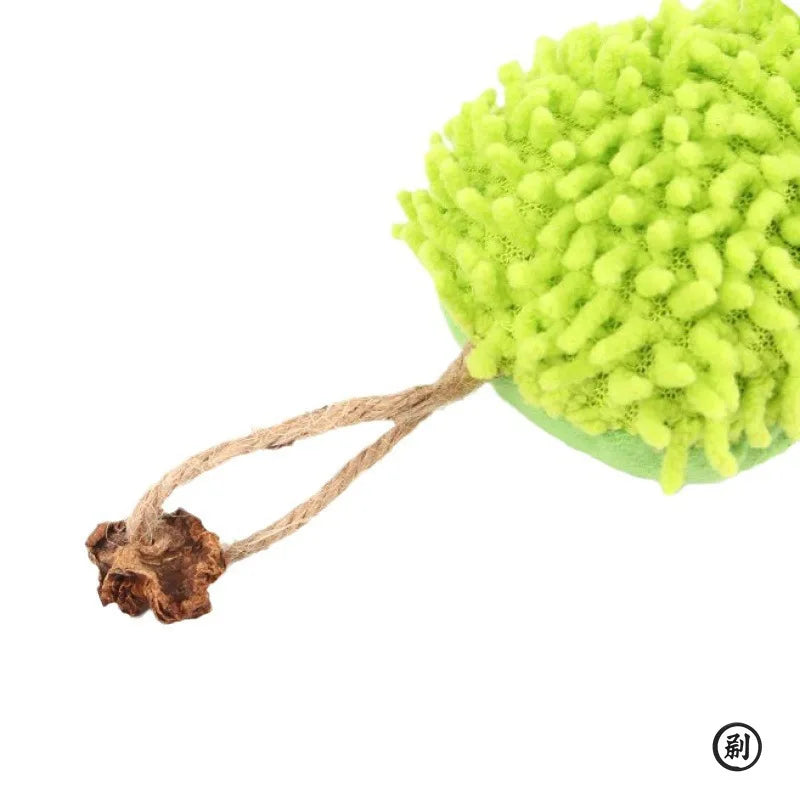 Cat plush toy pet amusing cat to relieve boredom interactive scratch-resistant and bite-resistant green animal toy