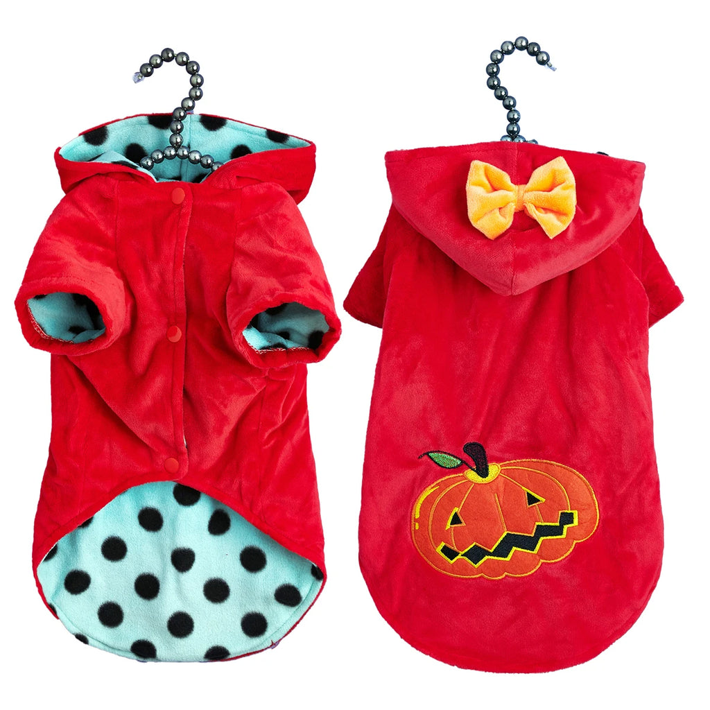 Pet Puppy And Cat Cloth Halloween Party Cosplay Pumpkin Clothes Autumn & Winter Fashion Soft Comfortable Coat Clothing Hot sale