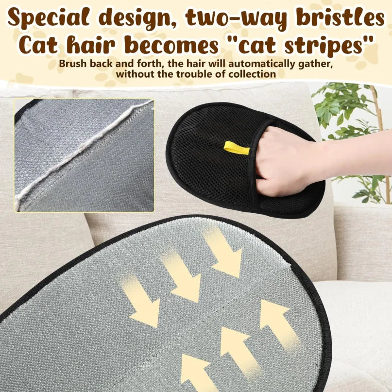 Pet Hair Cleaning And Collection Gloves Pet Double-sided Multi-functional Beauty Glove Tool Reduce The Pressure Of Pet Ownership