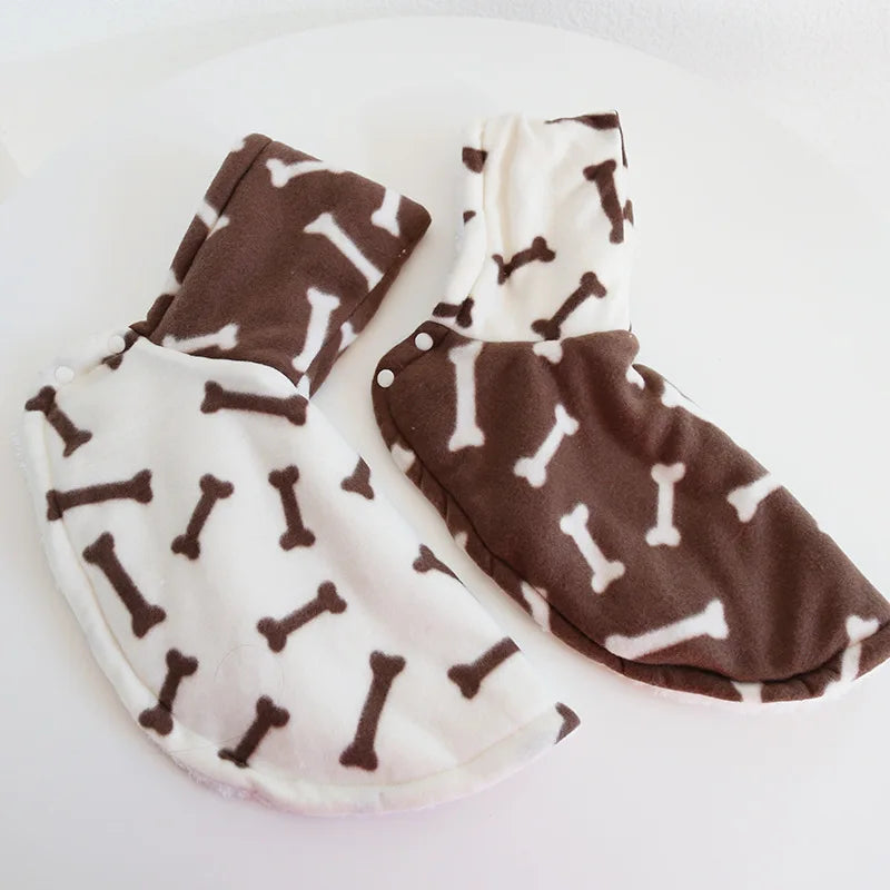 Pet Cloak Pajama Autumn and Winter Thickened Cotton Clothes Dog Cloak Teddy Pet Clothes Household Dog Clothes Dog Jacket