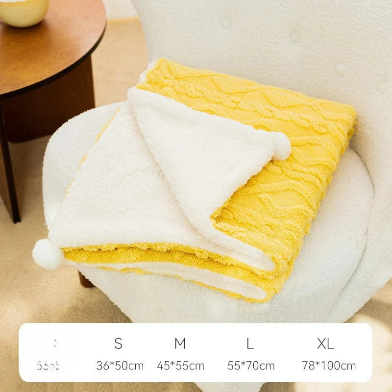 Thickened Pet Blanket Ultra-soft Pet Blanket Plush Pet Blanket for Dogs Cats Warm Soft Sleeping Mat Comfortable for Winter