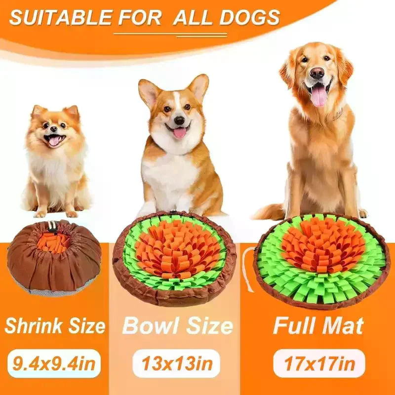 Entertaining Pet Snuffle Mat, Encourages Mental Stimulation in Cats Dogs, Perfect for Travel, Encourages Foraging
