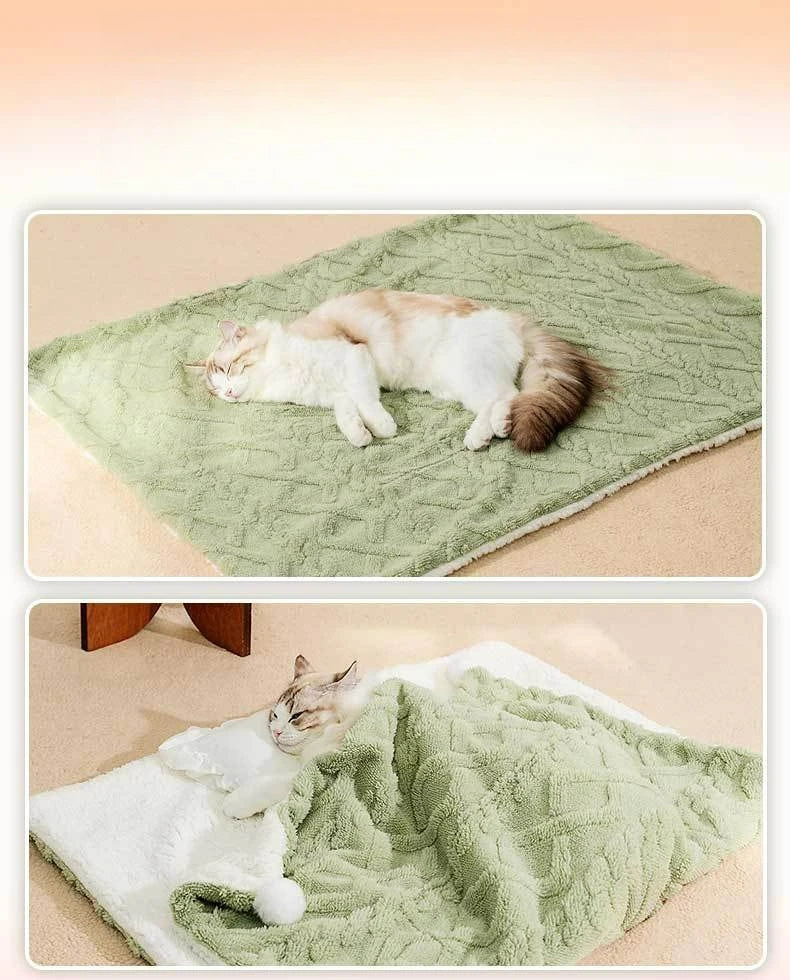 Thickened Pet Blanket Ultra-soft Pet Blanket Plush Pet Blanket for Dogs Cats Warm Soft Sleeping Mat Comfortable for Winter