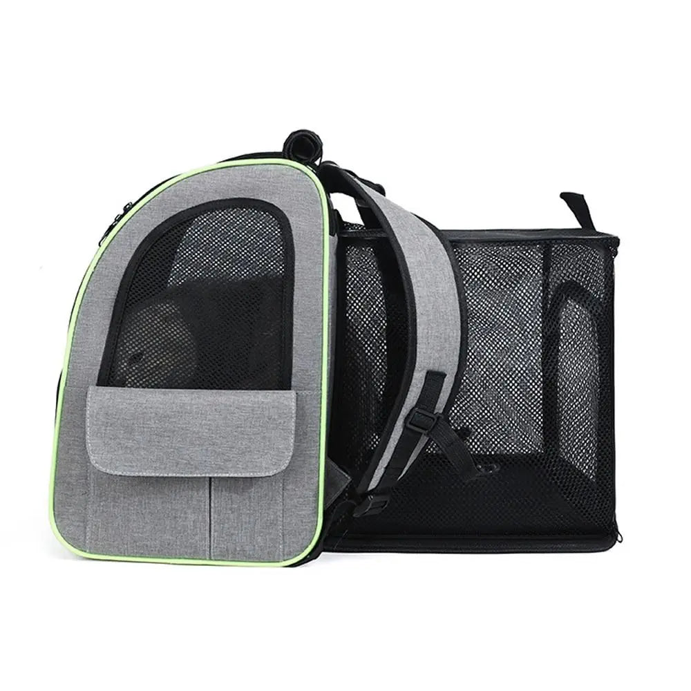 Large Capacity Pet Carrier Backpack Foldable Breathable Portable Puppy Backpack Adjustable Pet Travel Bag Hiking Adventure