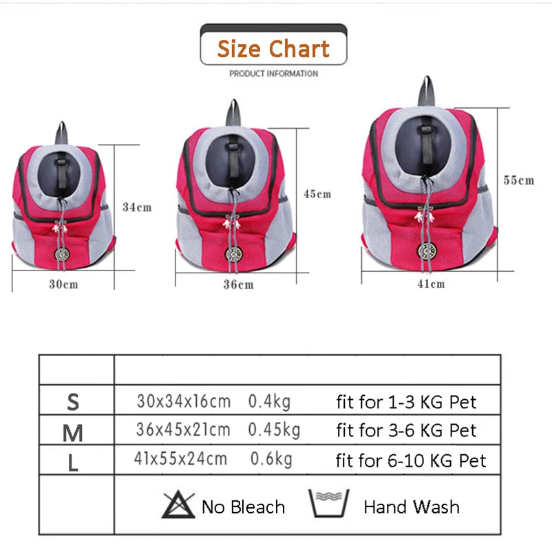 Dog Backpack for Small Large Dogs Cats Double Shoulder Carrier Bag Portable Pet Travel Backpack Pet Carrying Supplies