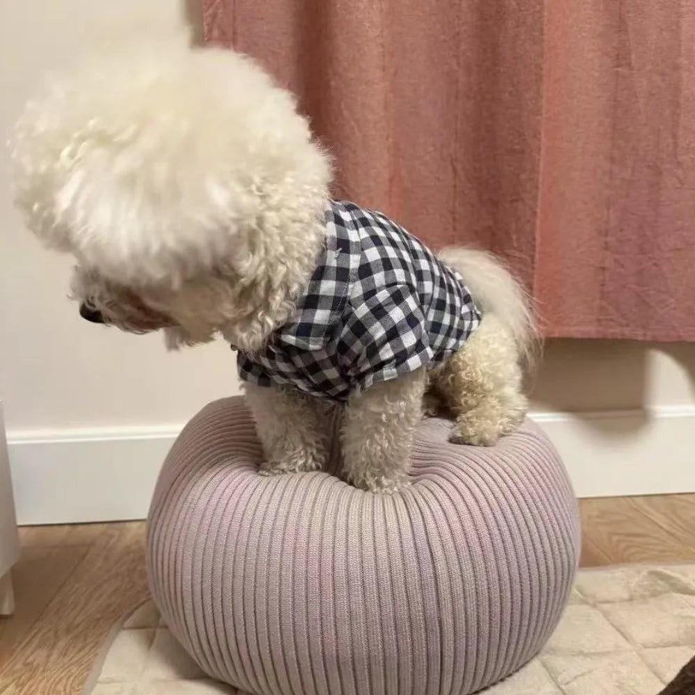 Pet Decoration Comfortable Ins Plaid Shirts Pet Clothing Elegant Fashion Dogs Pajamas Costume Cute Cat Dog Clothes Proposal