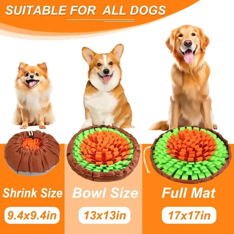 Entertaining Pet Snuffle Mat, Encourages Mental Stimulation in Cats Dogs, Perfect for Travel, Encourages Foraging