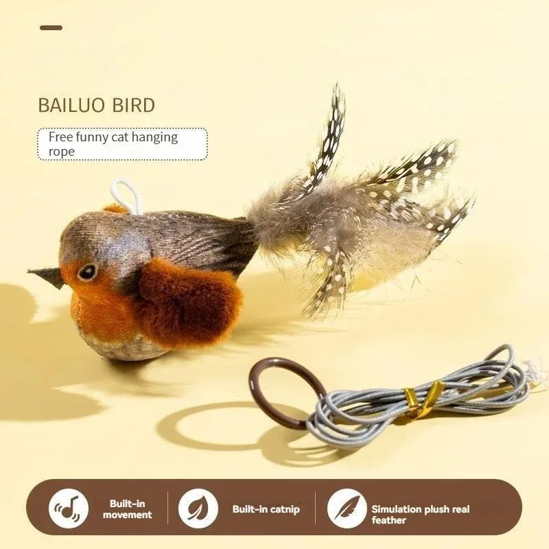 Cat Toys For Indoor Cats Interactive Cat Toy Realistic Bird Sound Cat Toy Plush Cat Toy Catnip Cat Toy for Cats Kitten Toy