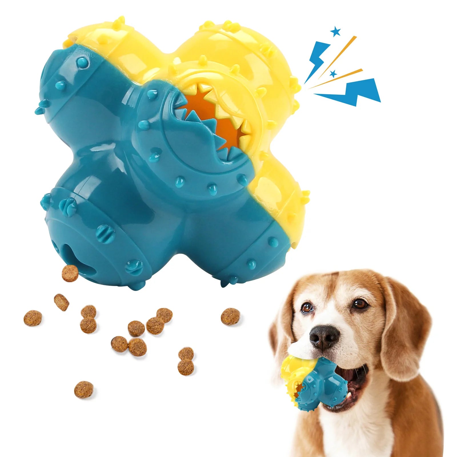 Pet Dogs Make Sounds, Play with Toy Balls, Leak Food Grind Teeth, Clean Teeth, Be Chewy and Have Fun Outdoors To Relieve Boredom