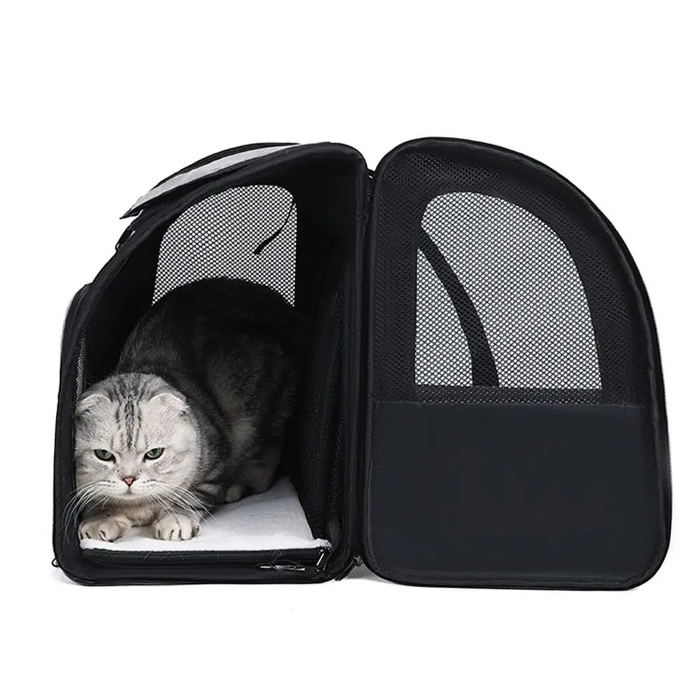 Large Capacity Pet Carrier Backpack Foldable Breathable Portable Puppy Backpack Adjustable Pet Travel Bag Hiking Adventure