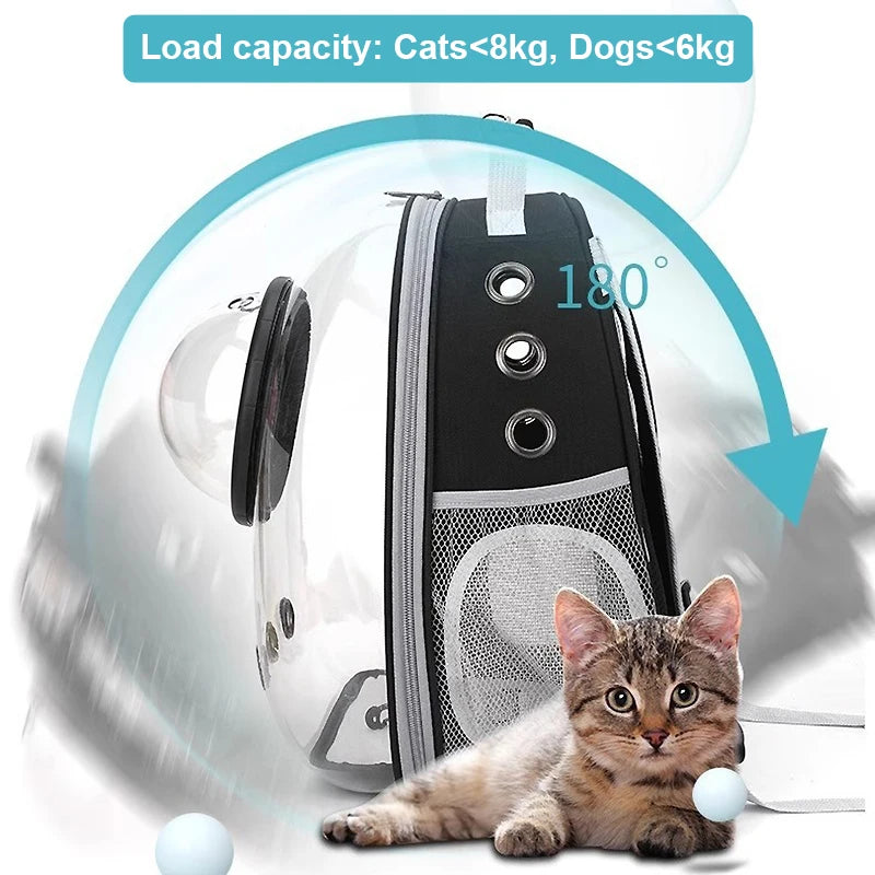 Pet Cat Carrying Bag Pet Backpacks Breathable Portable Transparent Backpack Puppy Dog cat Transport Carrier Space Capsule Bags