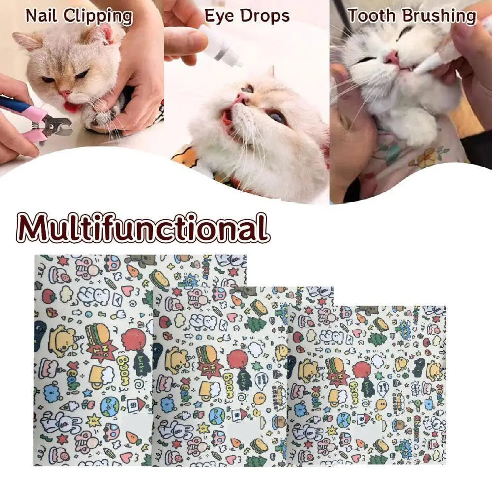 New Magic Cloth Pet Parcel Cloth Feeding Medicine Wrapping Cat Anti-scratch And Anti-escape Camera Self-adhesive Cloth Bag