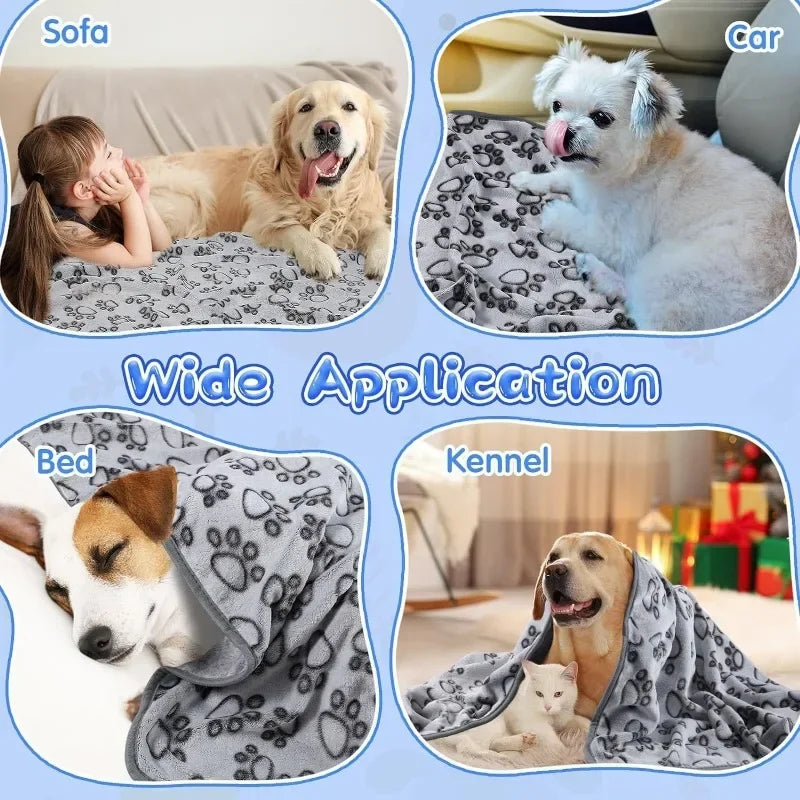 Pet Blanket Cute Cartoon Pattern Blanket Cute Warm Pet Bed Mat Washable for Small Medium Large Dogs Puppy Pet Supplies Cat Dogs