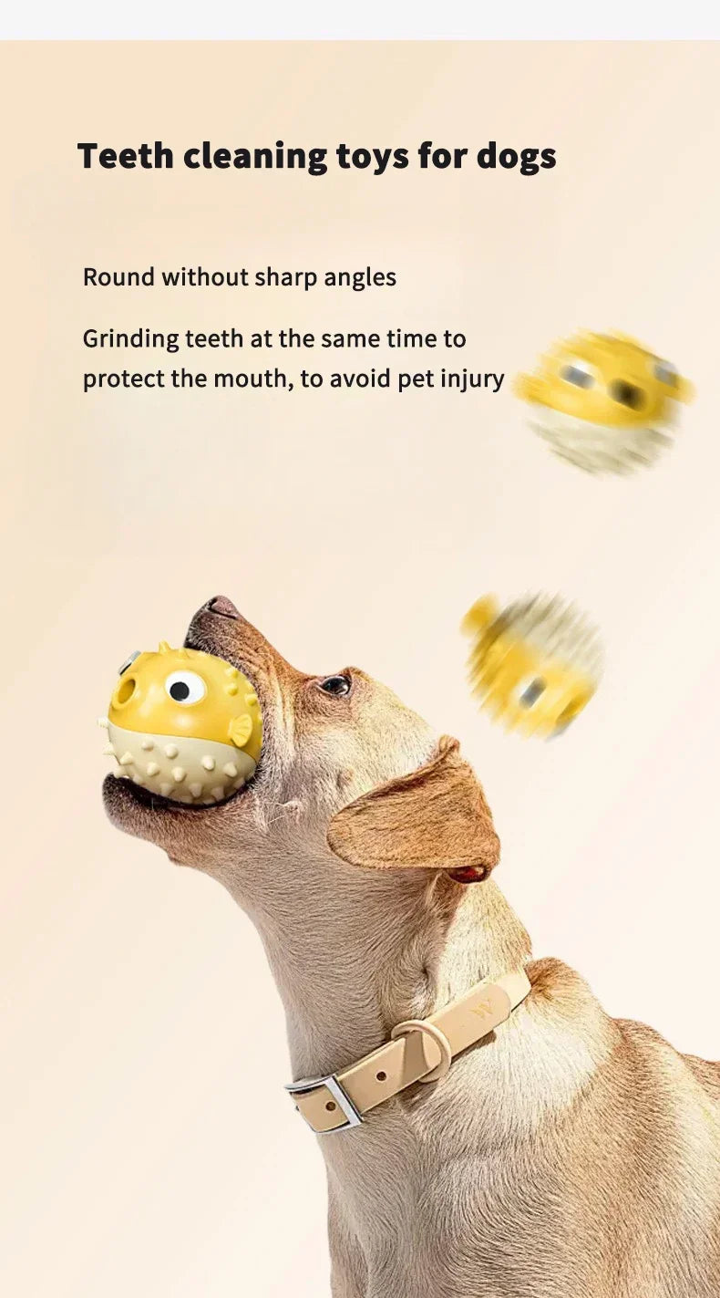 Pet Vocal Toys Leaky Food Design Clean Teeth, Grind Teeth, Bite Resistant Self-amusement Interactive Toys Release Pet Energy Toy