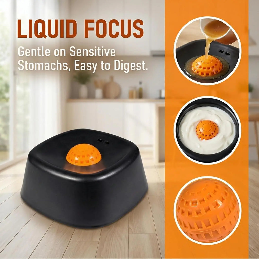 Dog lick Bowl Slow Feeder Dog Bowl for Liquid with Rolling Ball Interactive Lick Bowl AntiSlip for Wet Food Water Treat Lick Toy