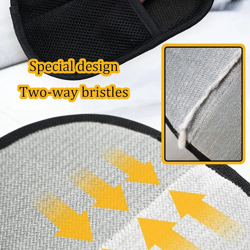 Pet Hair Removal Tools Reusable Gloves Pet Double Sided Beauty Gloves Carpet Removal Pet Fur Hair Pet Supplies Sofa Carpet Home
