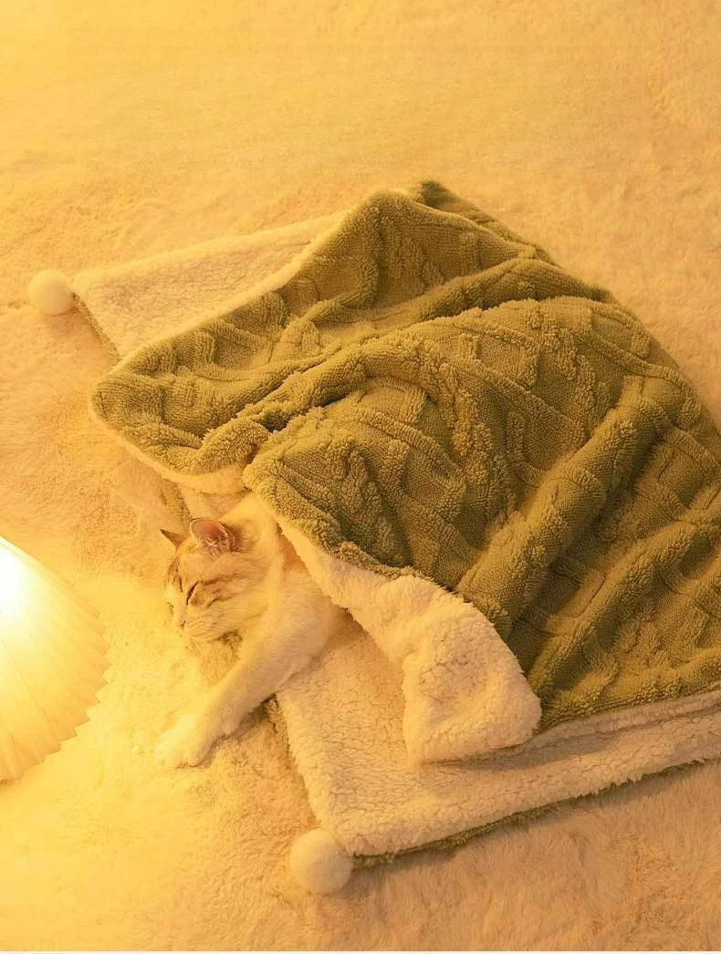 Thickened Pet Blanket Ultra-soft Pet Blanket Plush Pet Blanket for Dogs Cats Warm Soft Sleeping Mat Comfortable for Winter