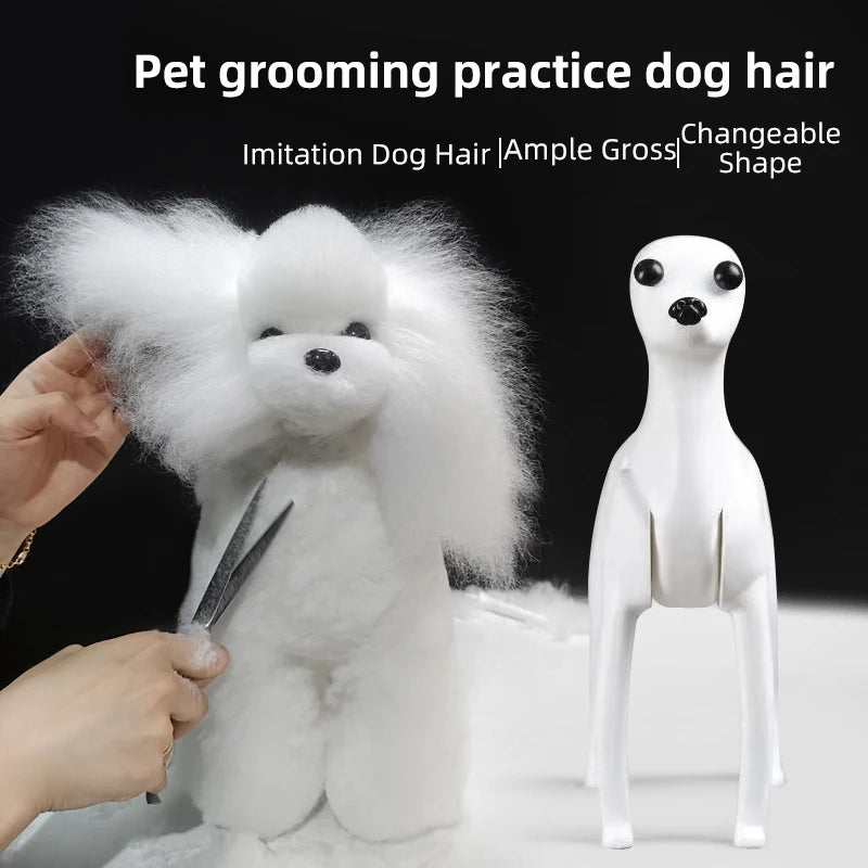 Pet simulation hair  beauty fake beautician practicing dog standard poodle full body  skeleton model dog for pet grooming