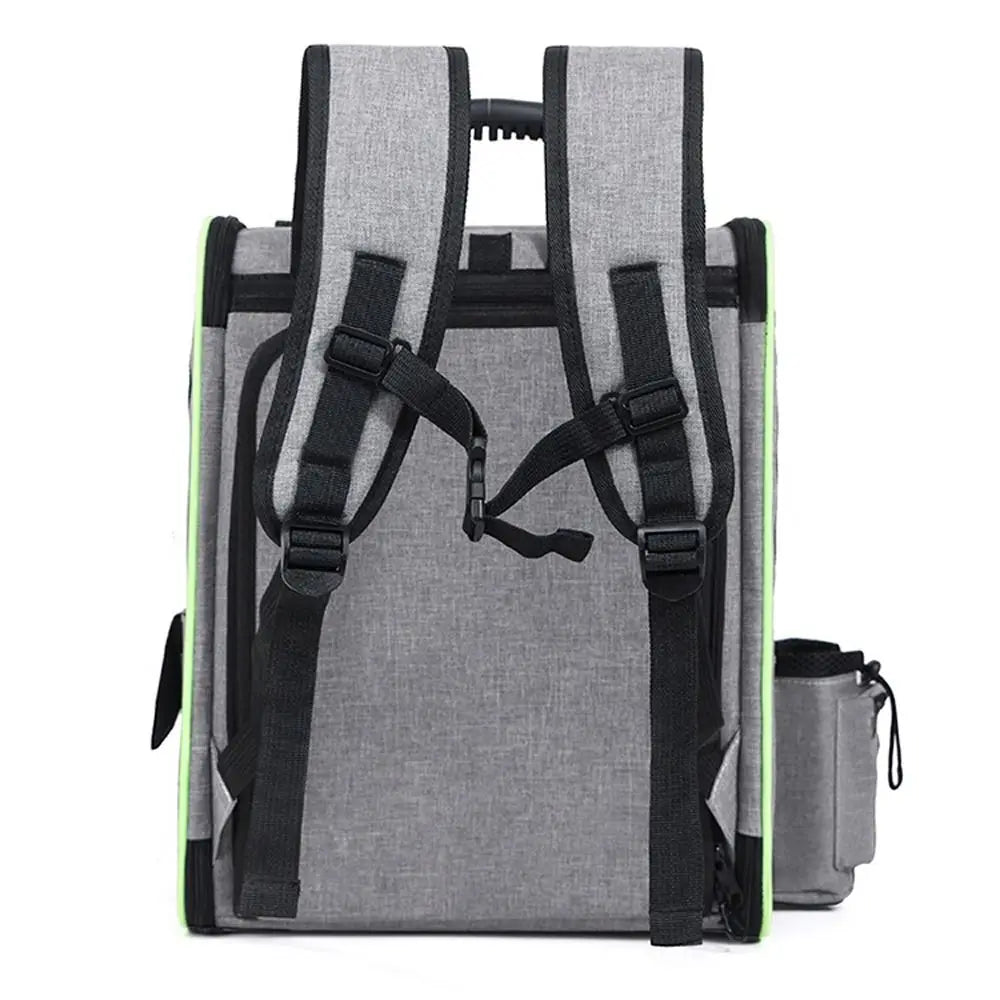 Large Capacity Pet Carrier Backpack Foldable Breathable Portable Puppy Backpack Adjustable Pet Travel Bag Hiking Adventure