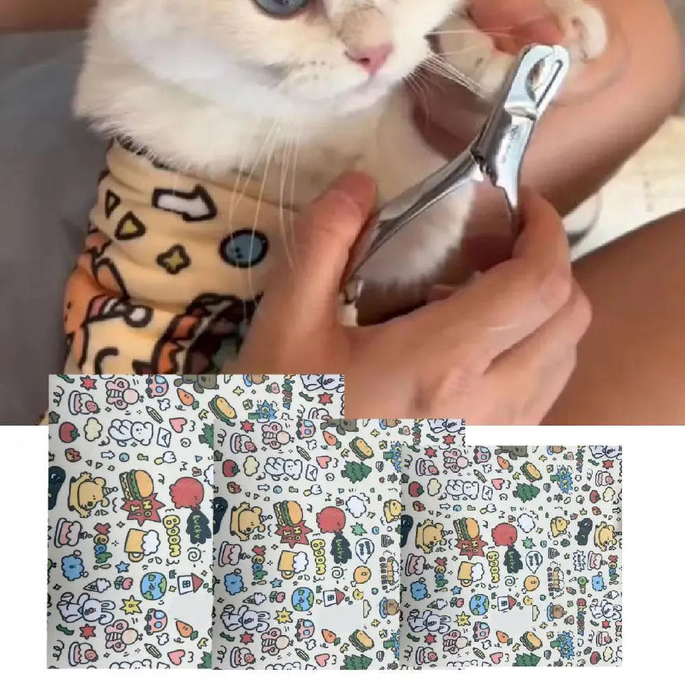 New Magic Cloth Pet Parcel Cloth Feeding Medicine Wrapping Cat Anti-scratch And Anti-escape Camera Self-adhesive Cloth Bag