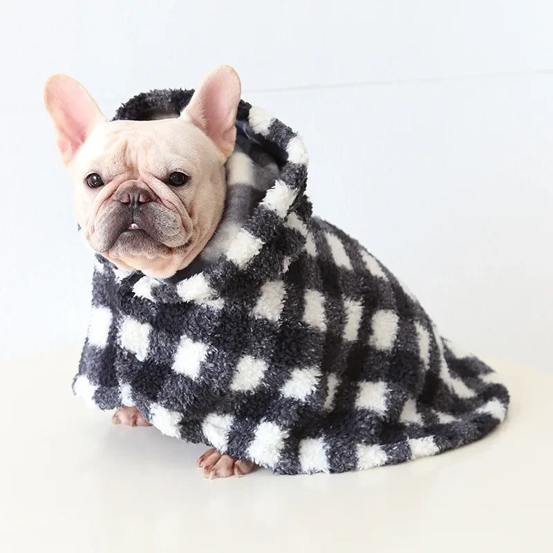Pet Cloak Pajama Autumn and Winter Thickened Cotton Clothes Dog Cloak Teddy Pet Clothes Household Dog Clothes Dog Jacket